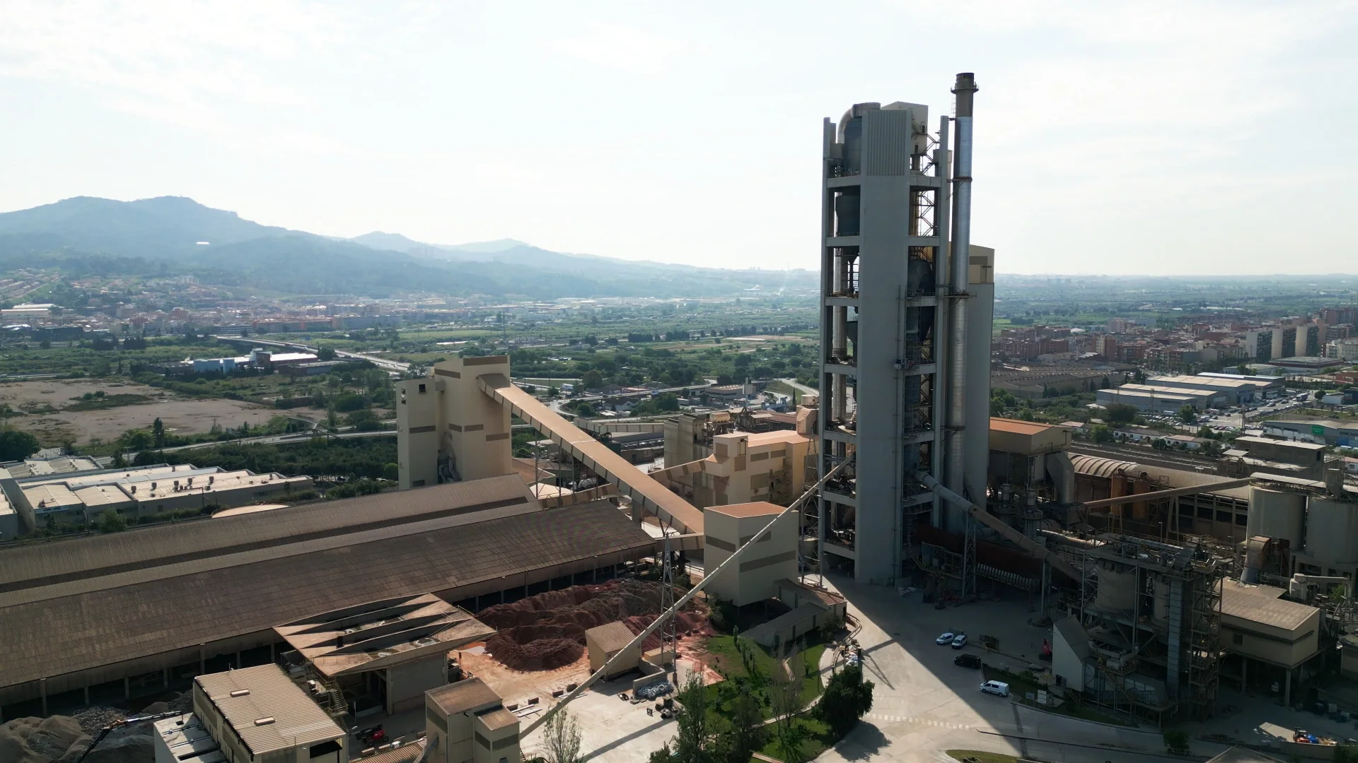 Vista de una planta industrial