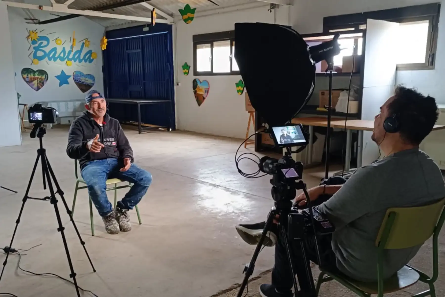 Rodaje de una entrevista para una fundación